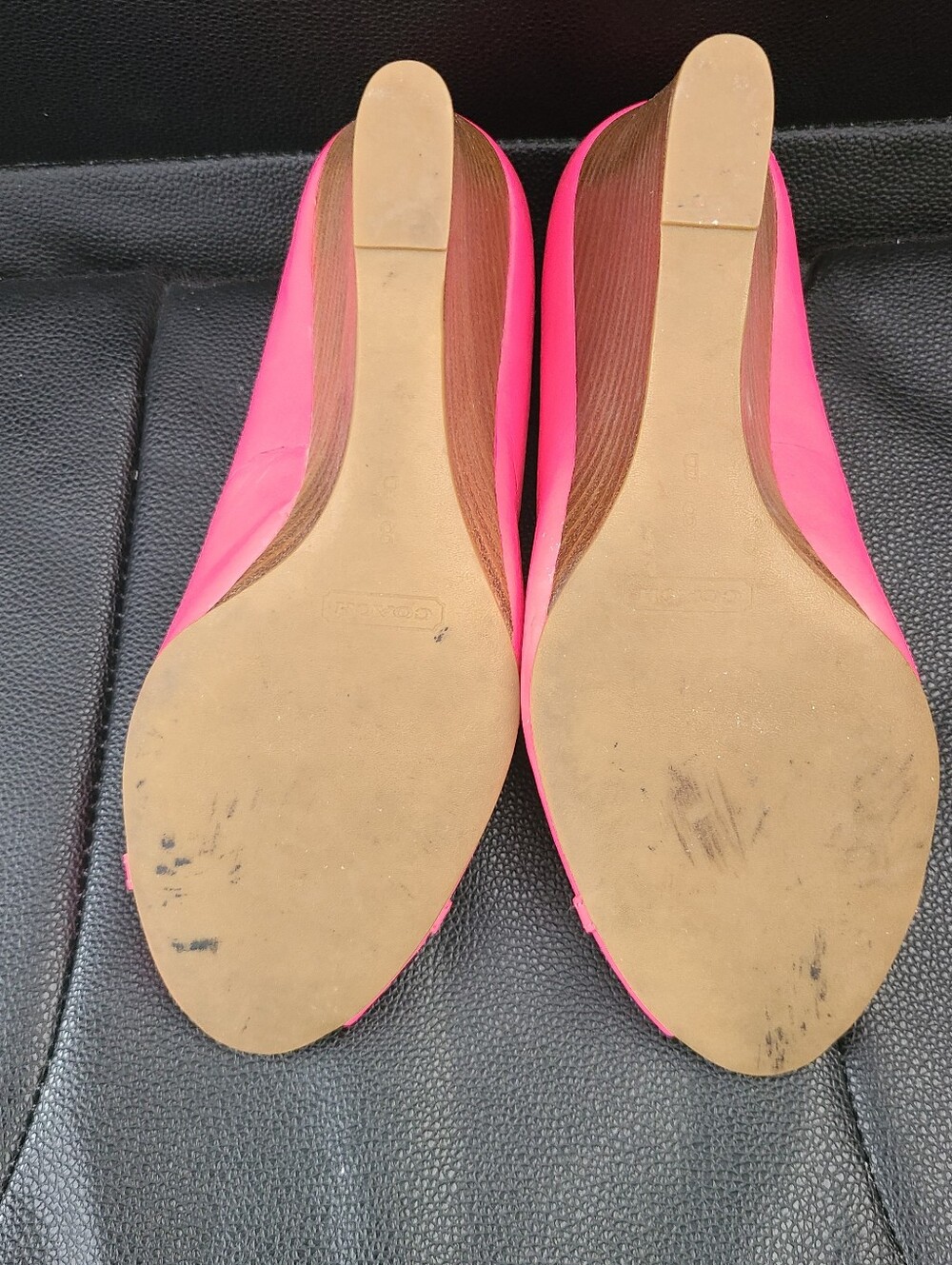 Coach Pink Wedge Shoes - Picture 6 of 6